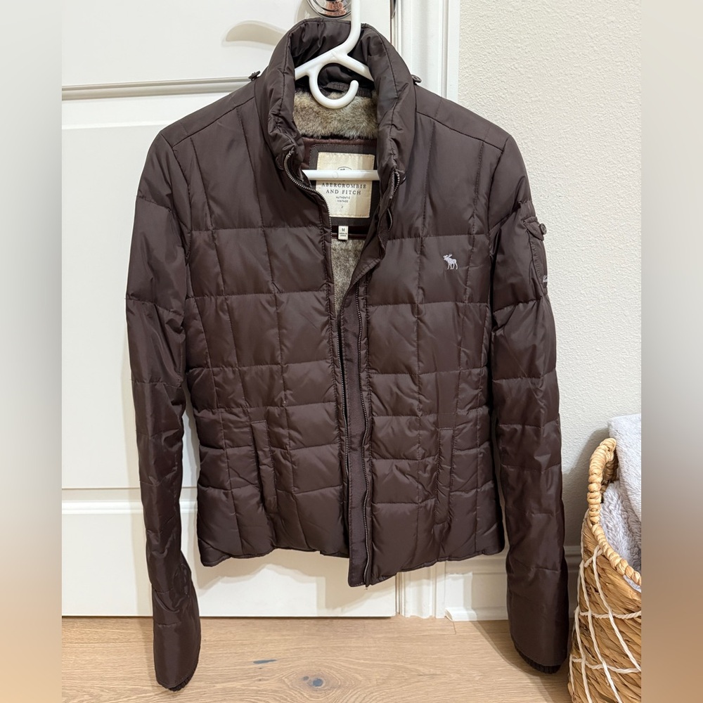 Abercrombie & Fitch fur lined puffer jacket